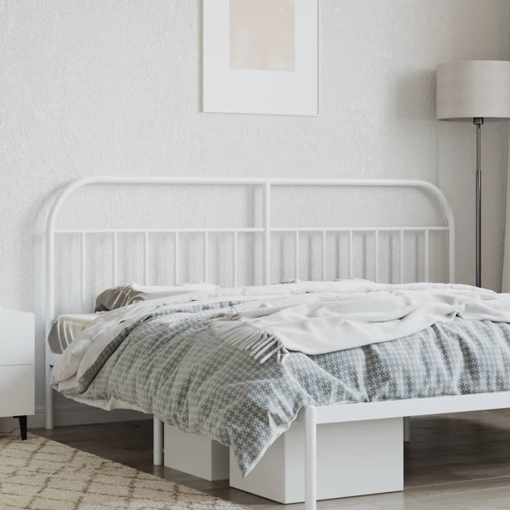 Metal Headboard White 200 cm