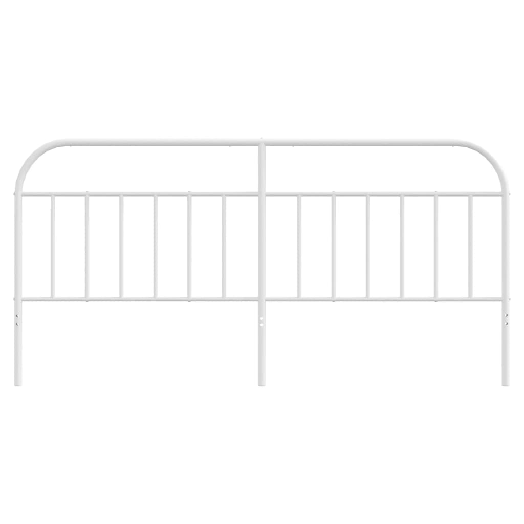Metal Headboard White 200 cm