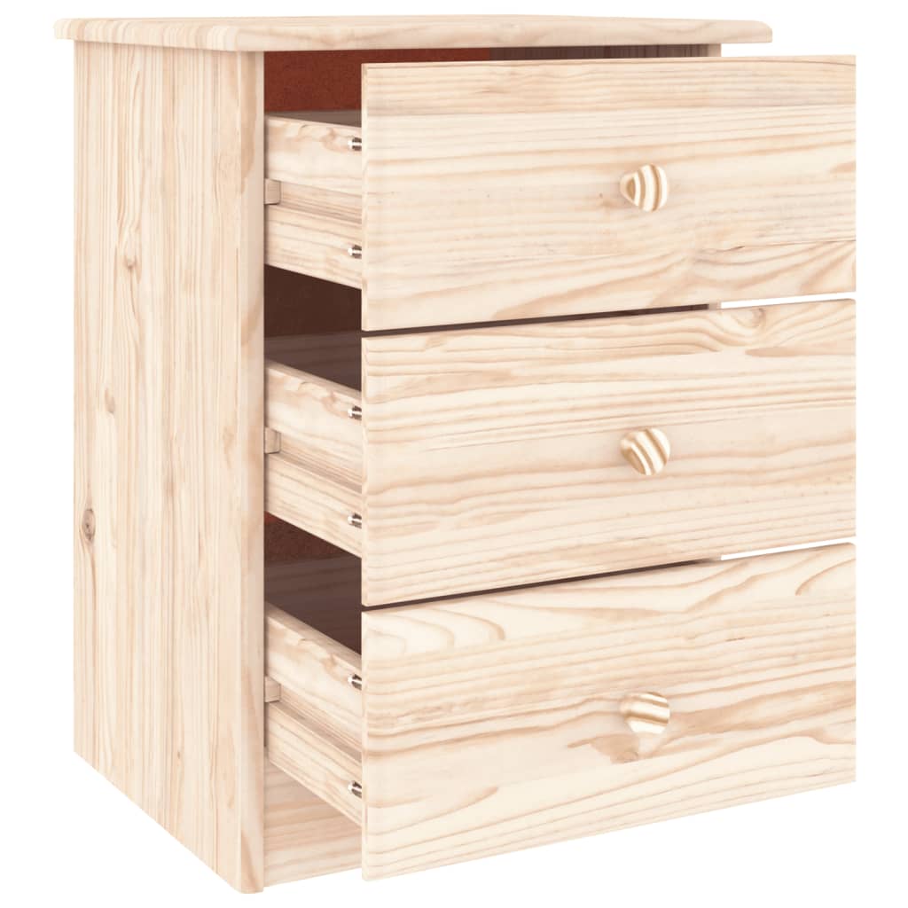 Bedside Cabinet ALTA 41x35x55 cm Solid Wood Pine