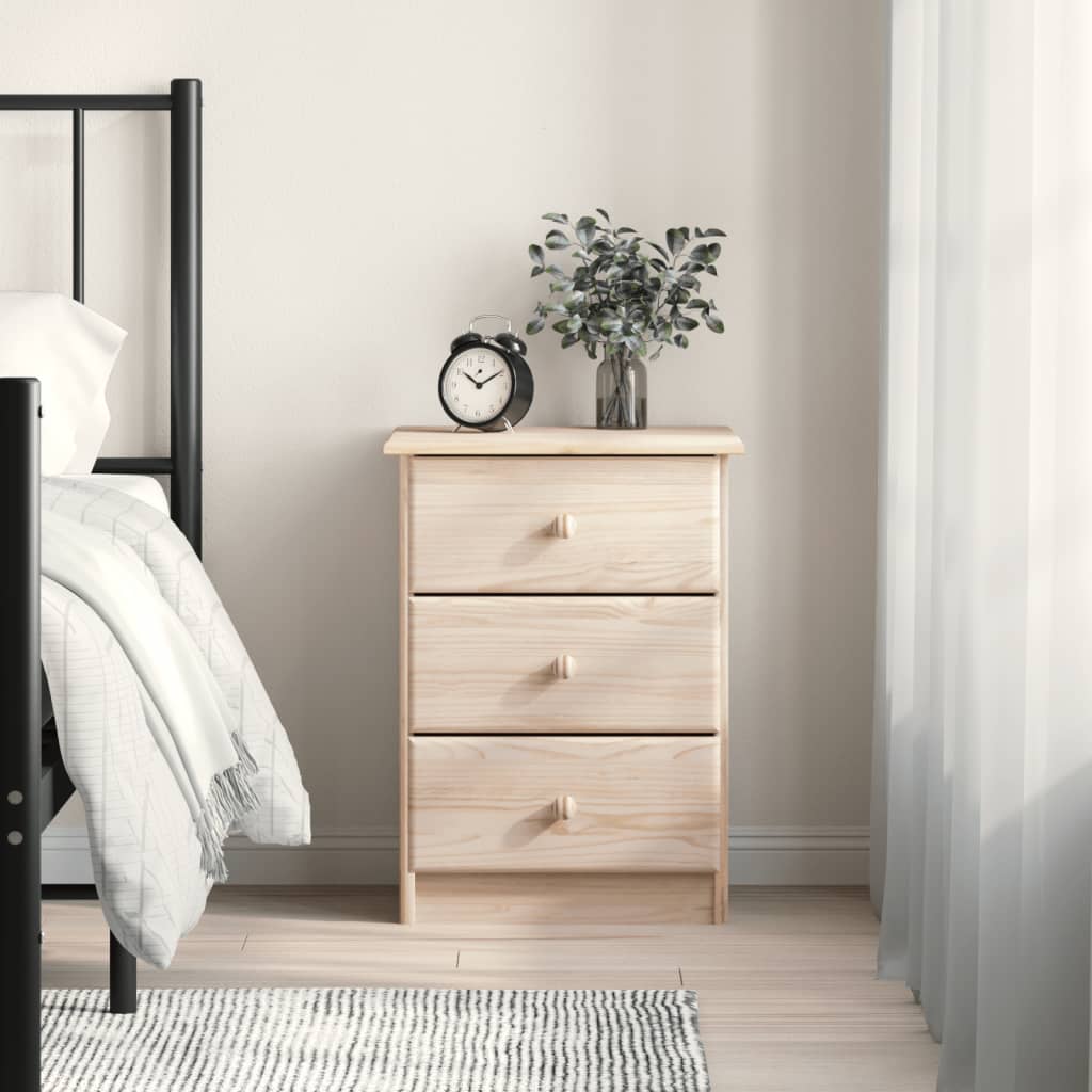 Bedside Cabinet ALTA 41x35x55 cm Solid Wood Pine