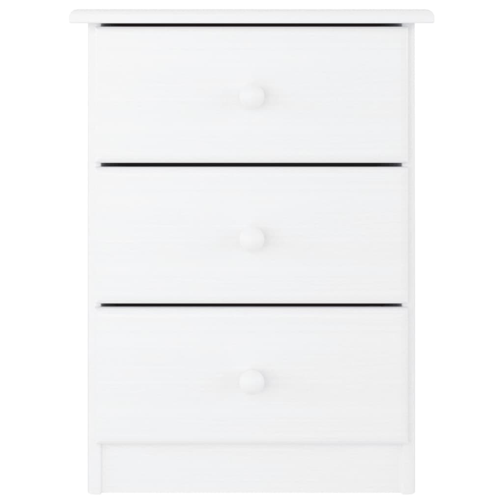 Bedside Cabinet ALTA White 41x35x55.5 cm Solid Wood Pine