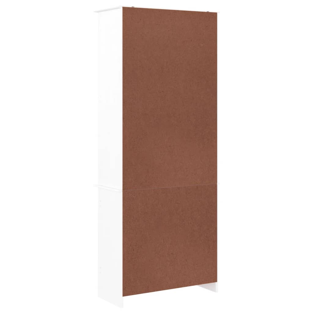 Glass Display Cabinet ALTA White 77x35x186.5 cm Solid Wood Pine