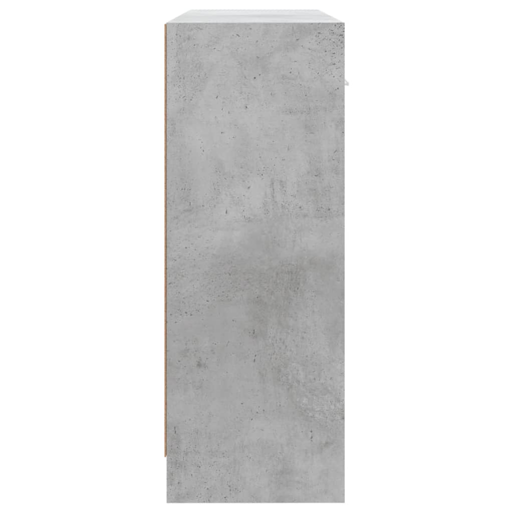 Sideboard Concrete Grey 91x28x75 cm Engineered Wood