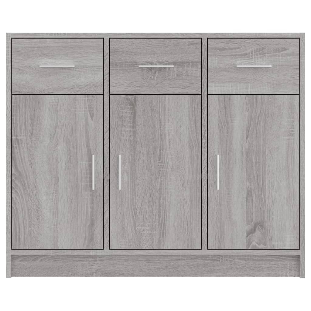 Sideboard Grey Sonoma 91x28x75 cm Engineered Wood