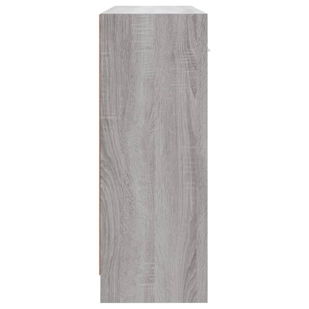 Sideboard Grey Sonoma 91x28x75 cm Engineered Wood