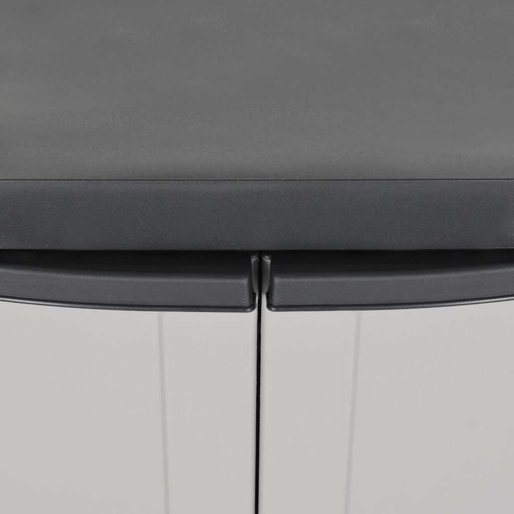 Outdoor Storage Cabinet Grey and Black 65x37x85 cm PP
