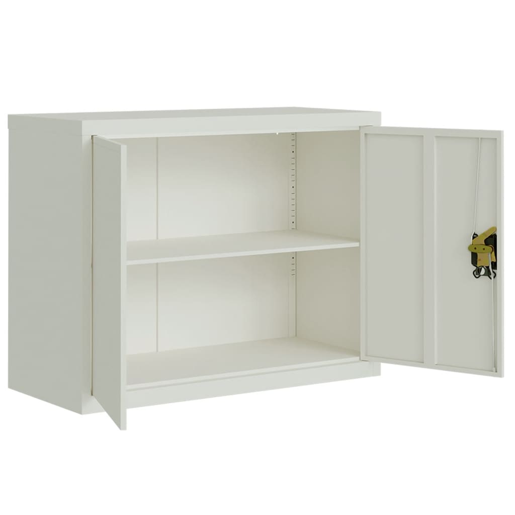 File Cabinet Light Grey 90x40x70 cm Steel