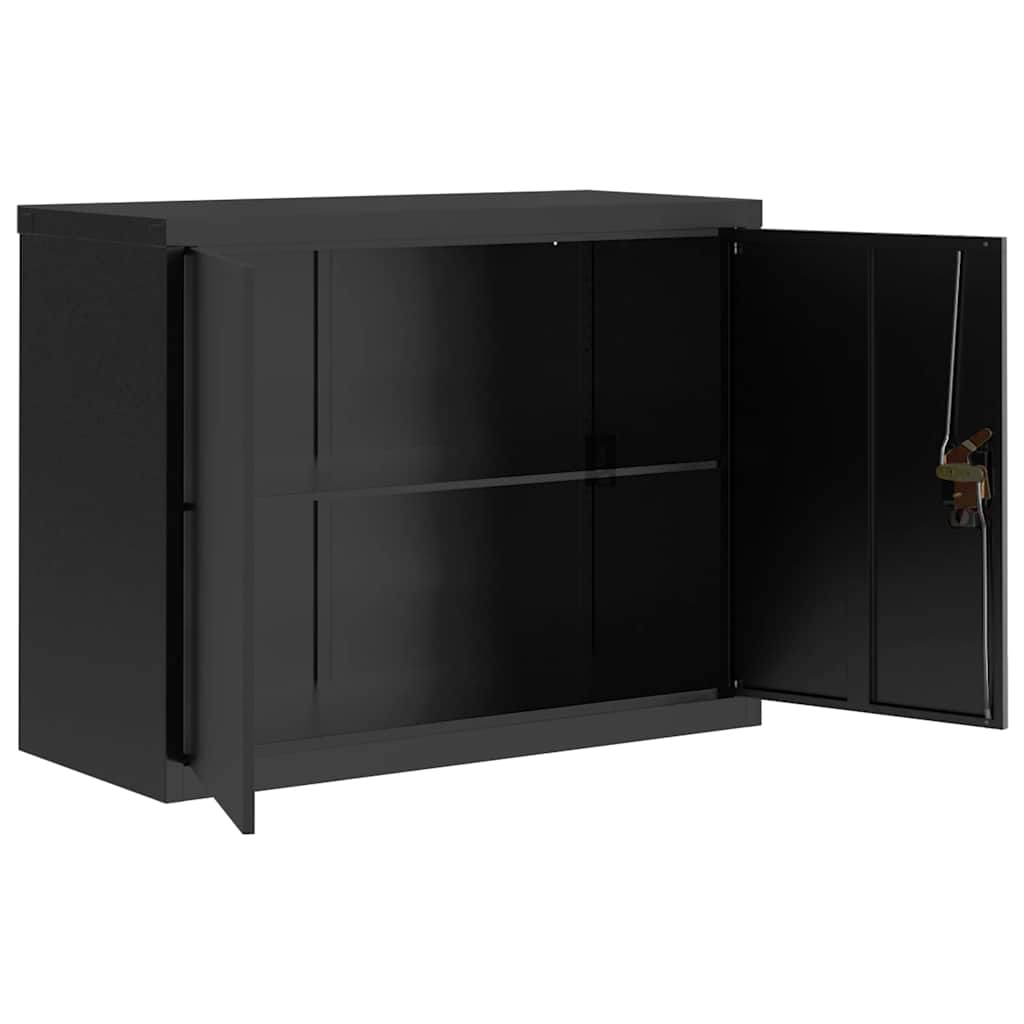 File Cabinet Black 90x40x70 cm Steel