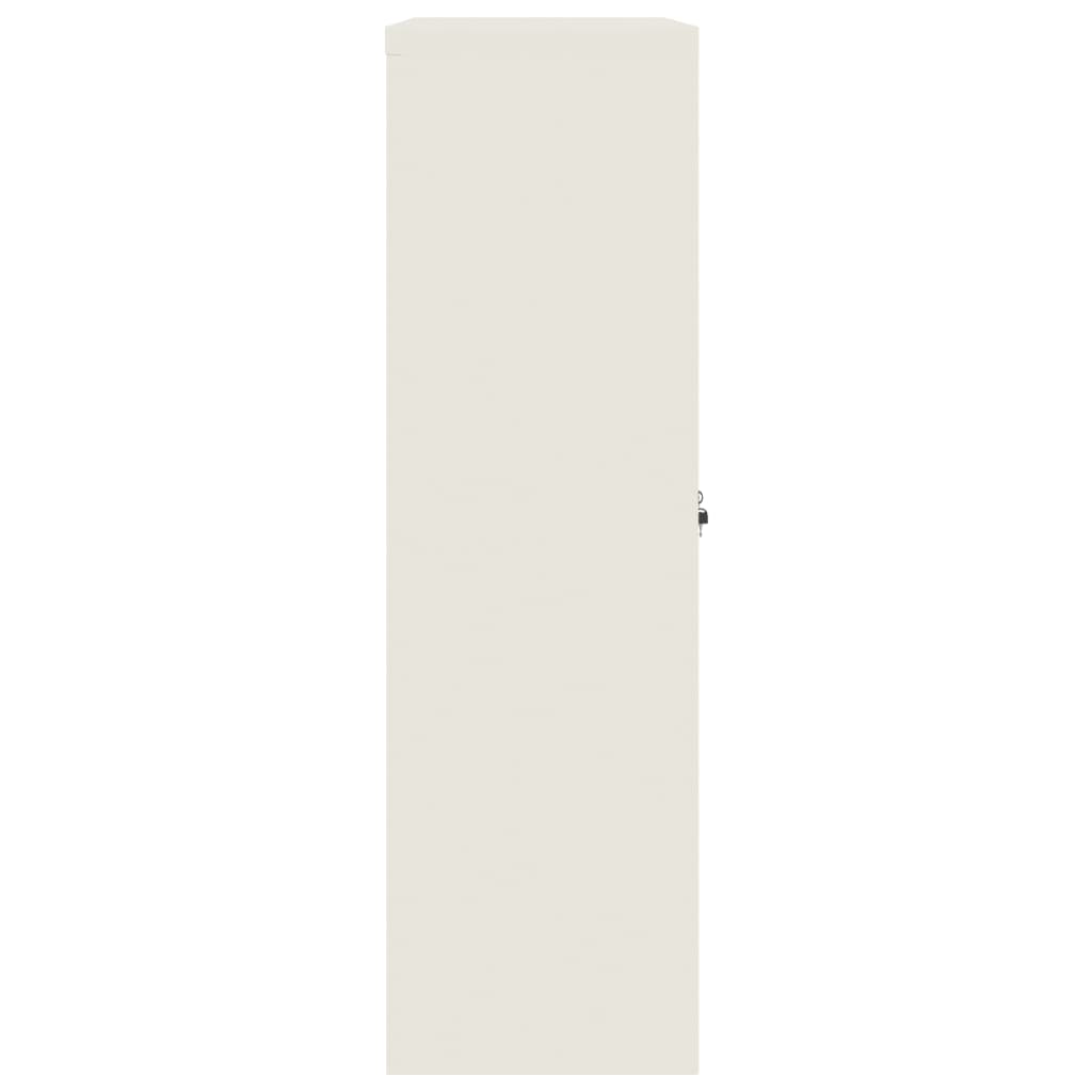 File Cabinet White 90x40x140 cm Steel