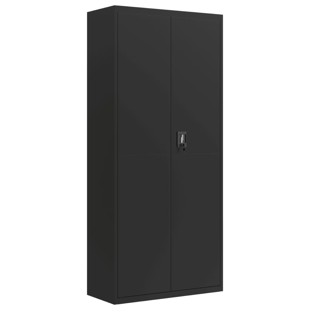 File Cabinet Black 90x40x200 cm Steel