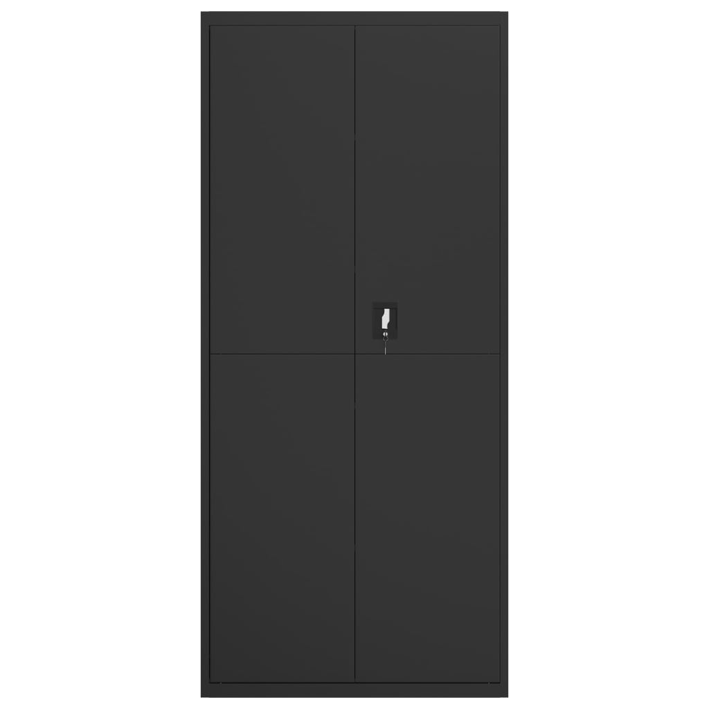 File Cabinet Black 90x40x200 cm Steel