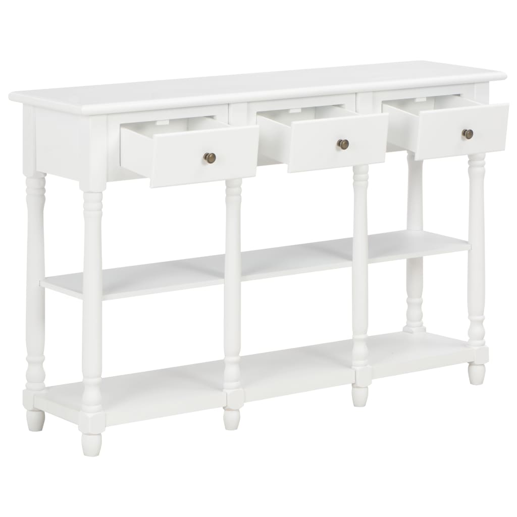 Console Table White 110x30x76cm Engineered Wood