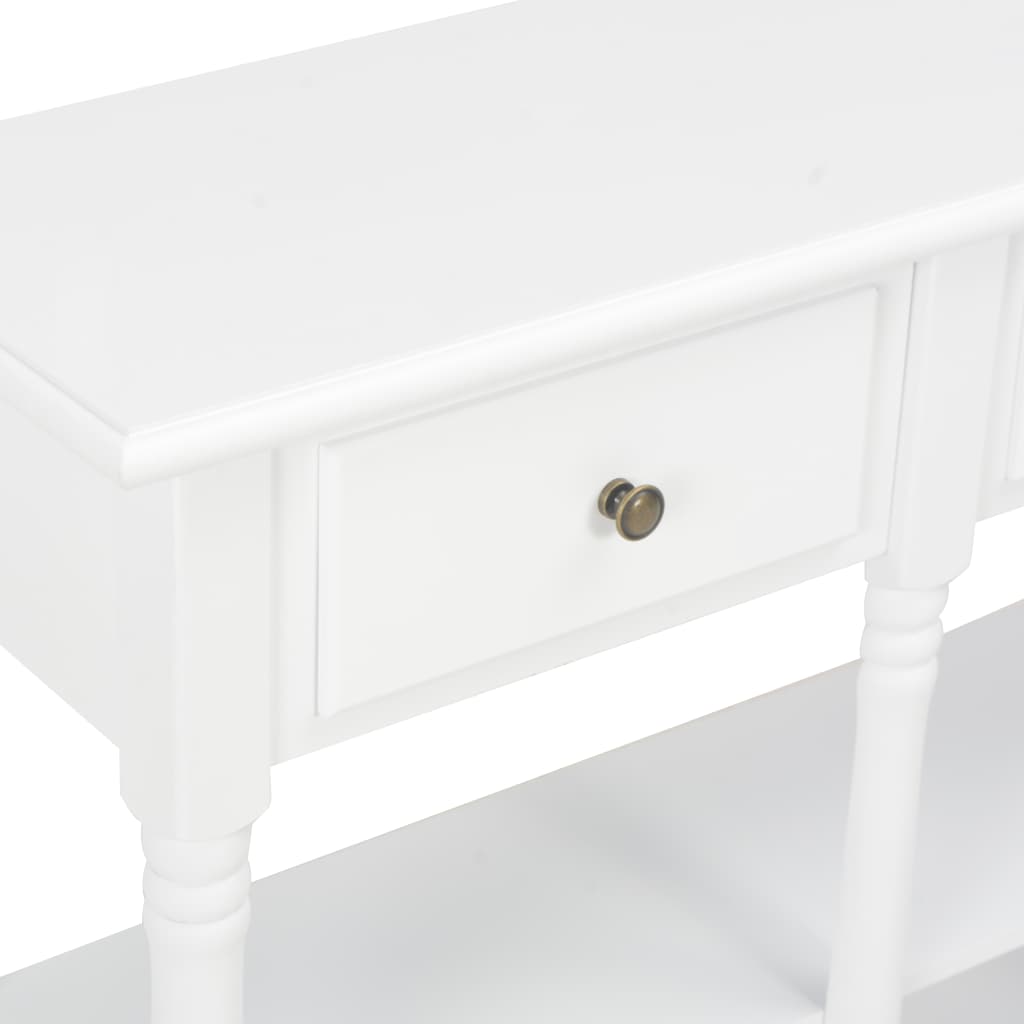 Console Table White 110x30x76cm Engineered Wood