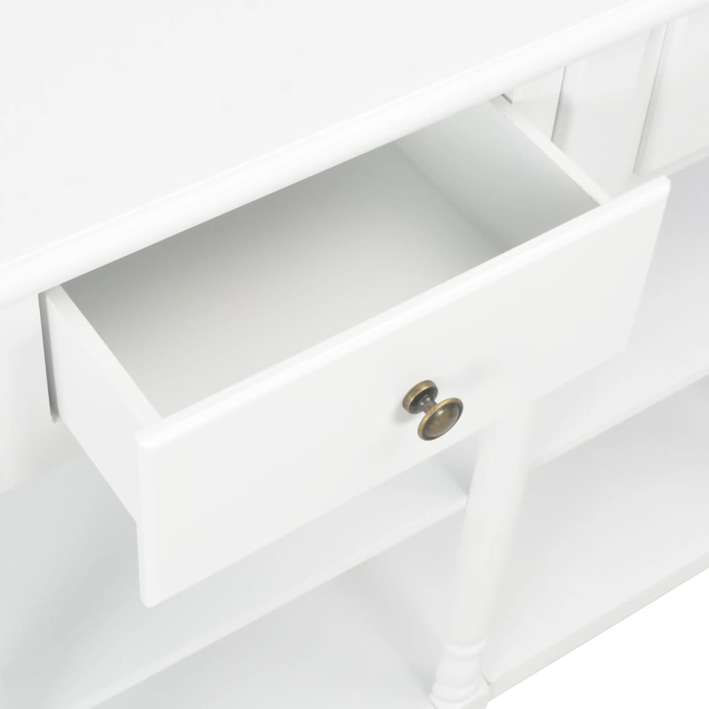 Console Table White 110x30x76cm Engineered Wood