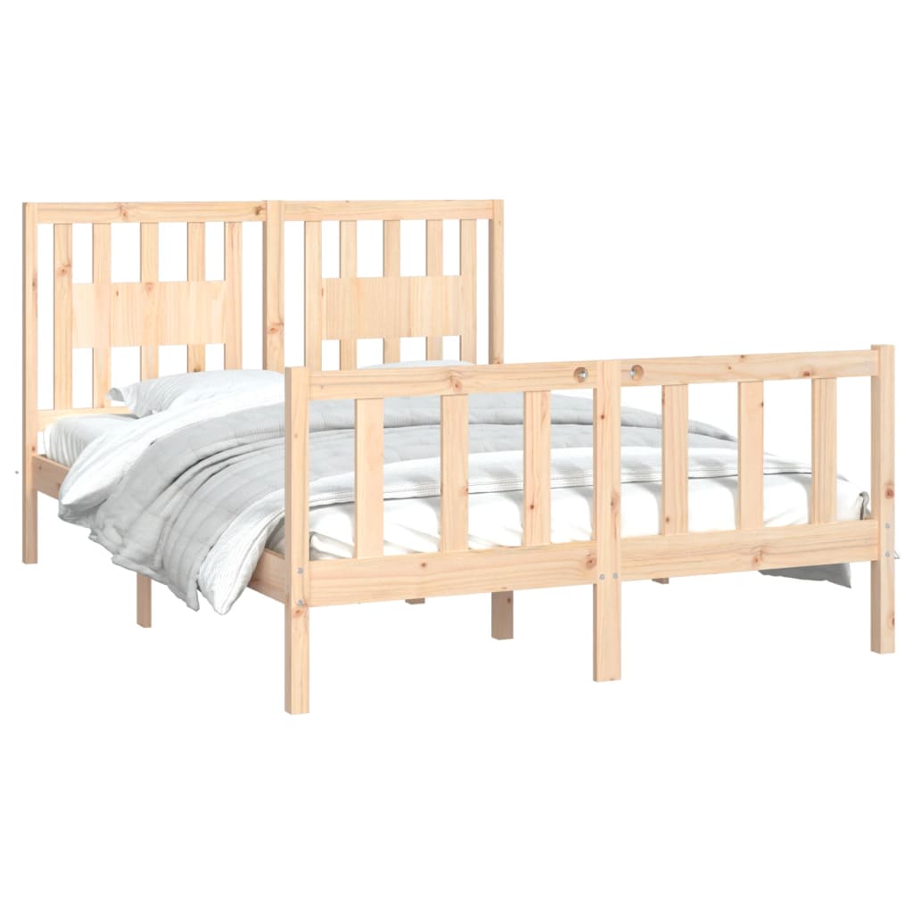 Bed Frame without Mattress Solid Wood Pine 120x200 cm