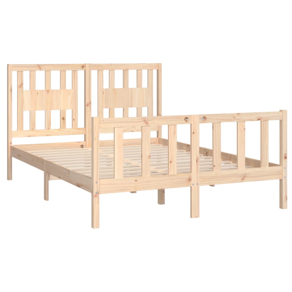 Bed Frame without Mattress Solid Wood Pine 120x200 cm