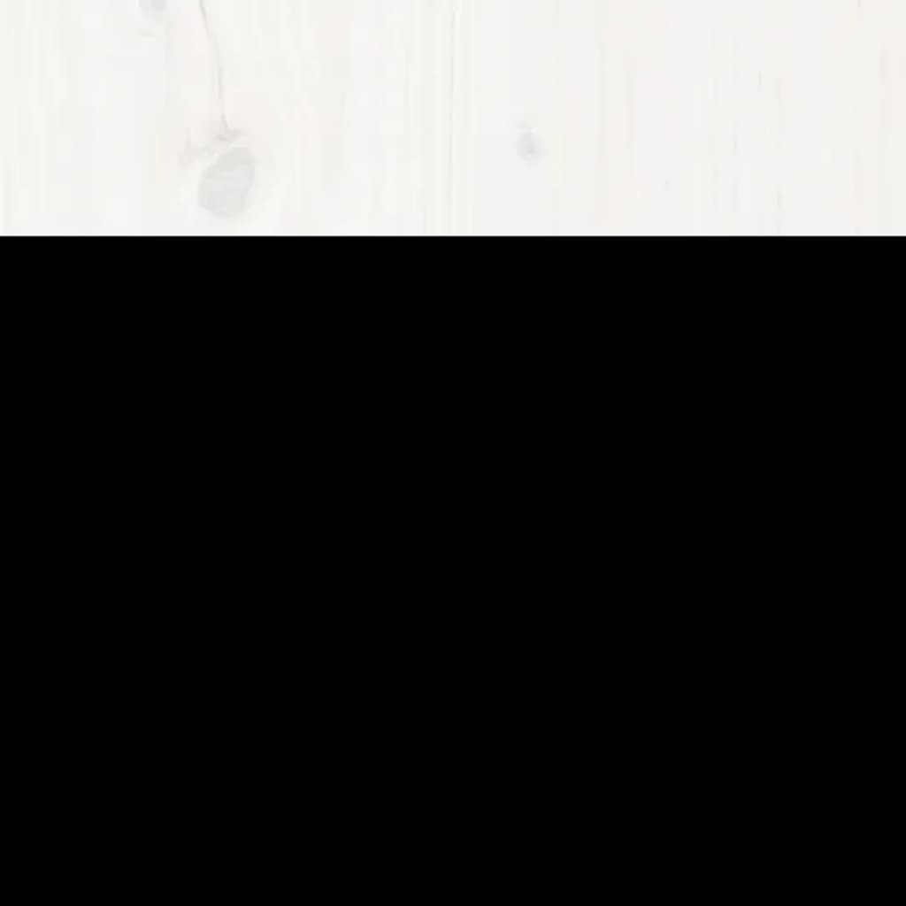 Bed Frame without Mattress White Solid Wood Pine 120x200 cm