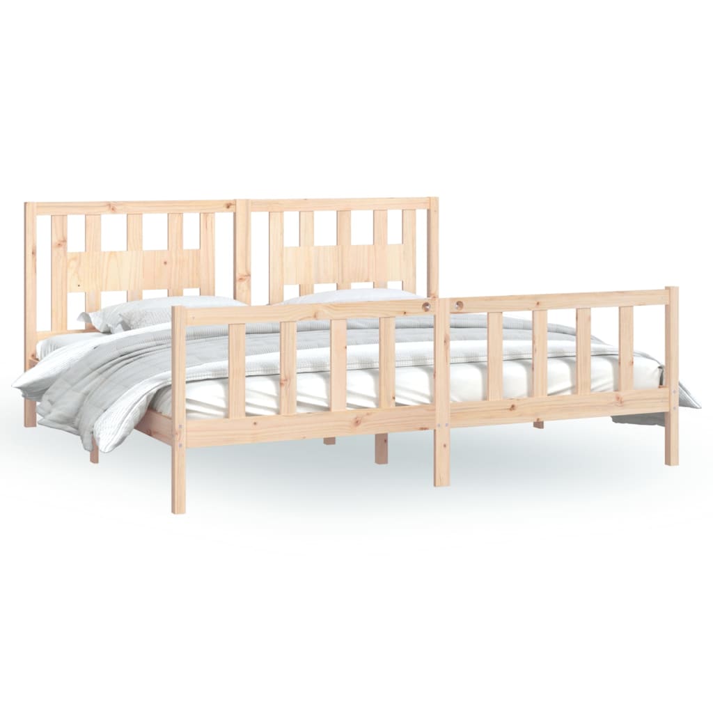 Bed Frame without Mattress Solid Wood Pine 200x200 cm