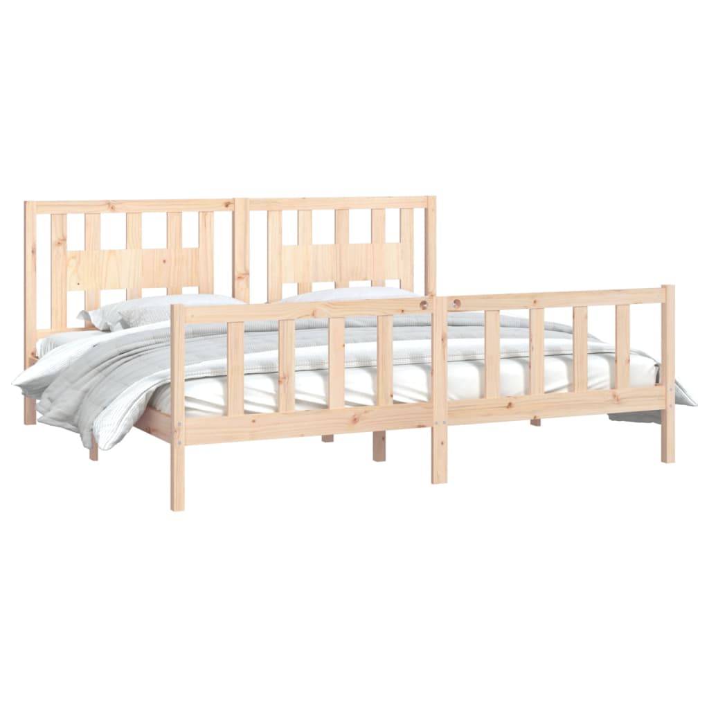 Bed Frame without Mattress Solid Wood Pine 200x200 cm