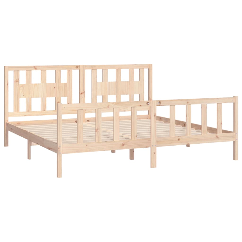 Bed Frame without Mattress Solid Wood Pine 200x200 cm