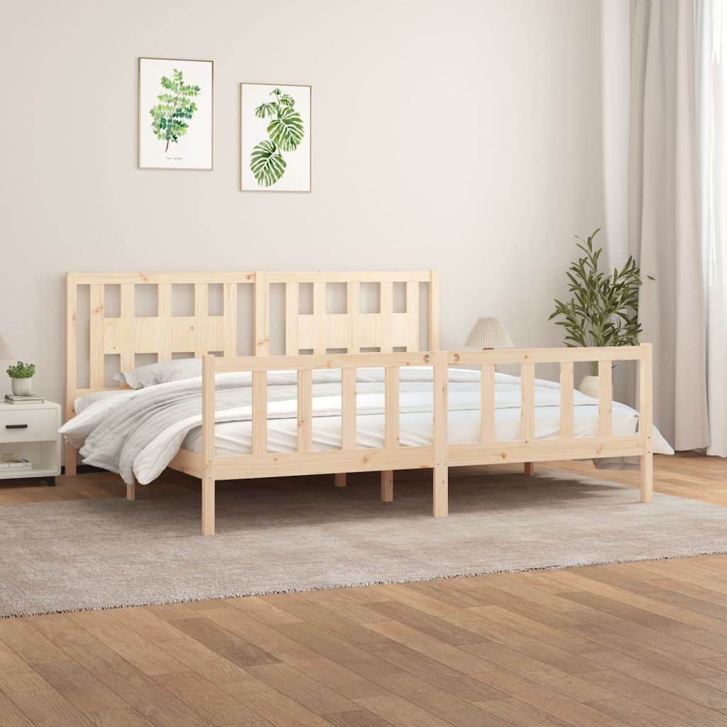 Bed Frame without Mattress Solid Wood Pine 200x200 cm
