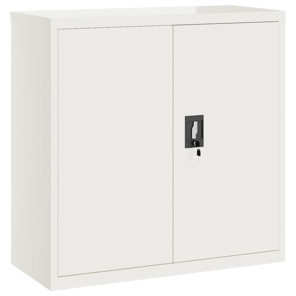 File Cabinet White 90x40x130 cm Steel