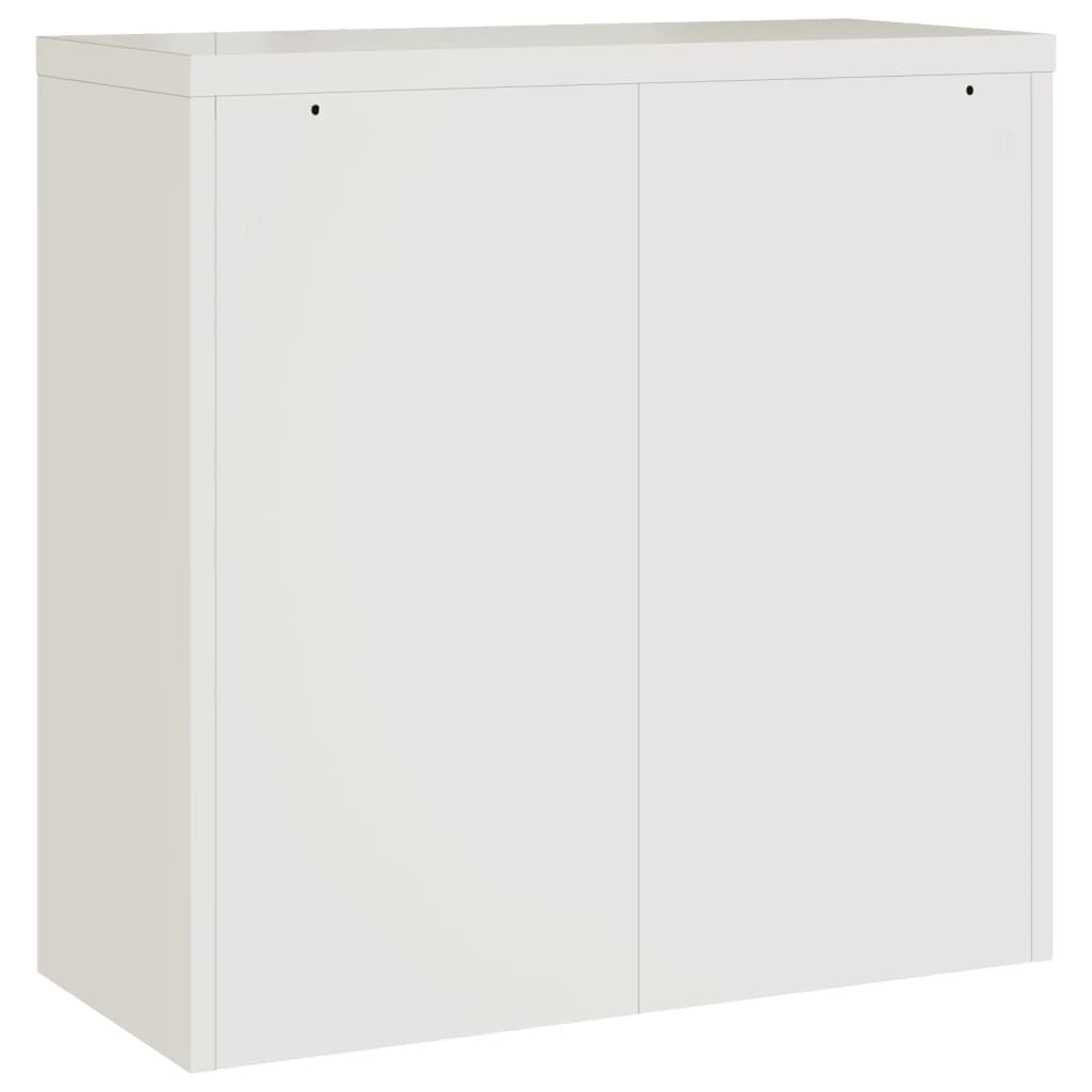 File Cabinet White 90x40x130 cm Steel