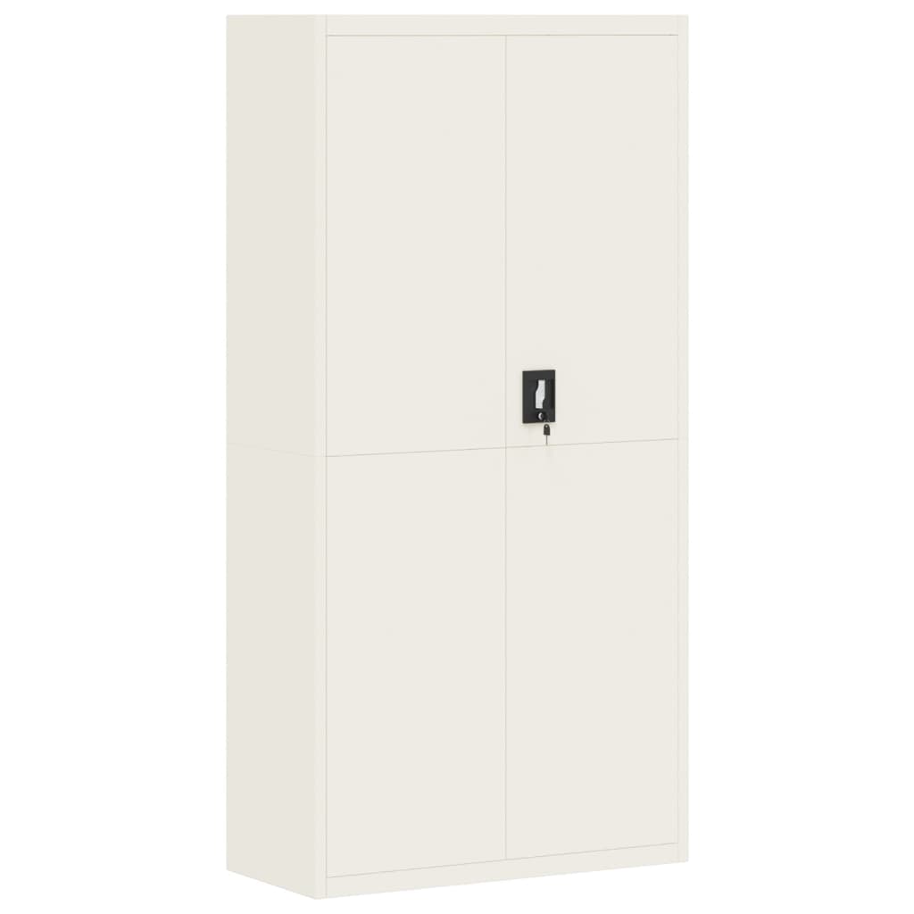 File Cabinet White 90x40x220 cm Steel