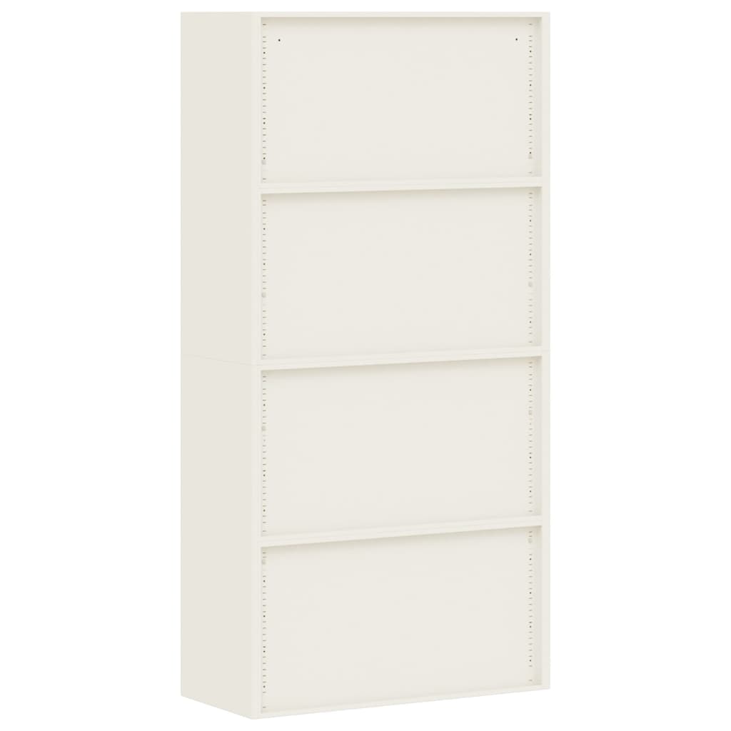 File Cabinet White 90x40x220 cm Steel