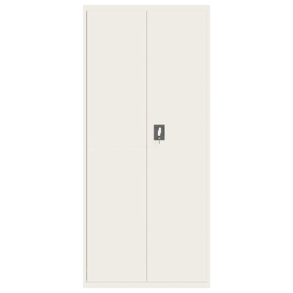 File Cabinet White 90x40x240 cm Steel