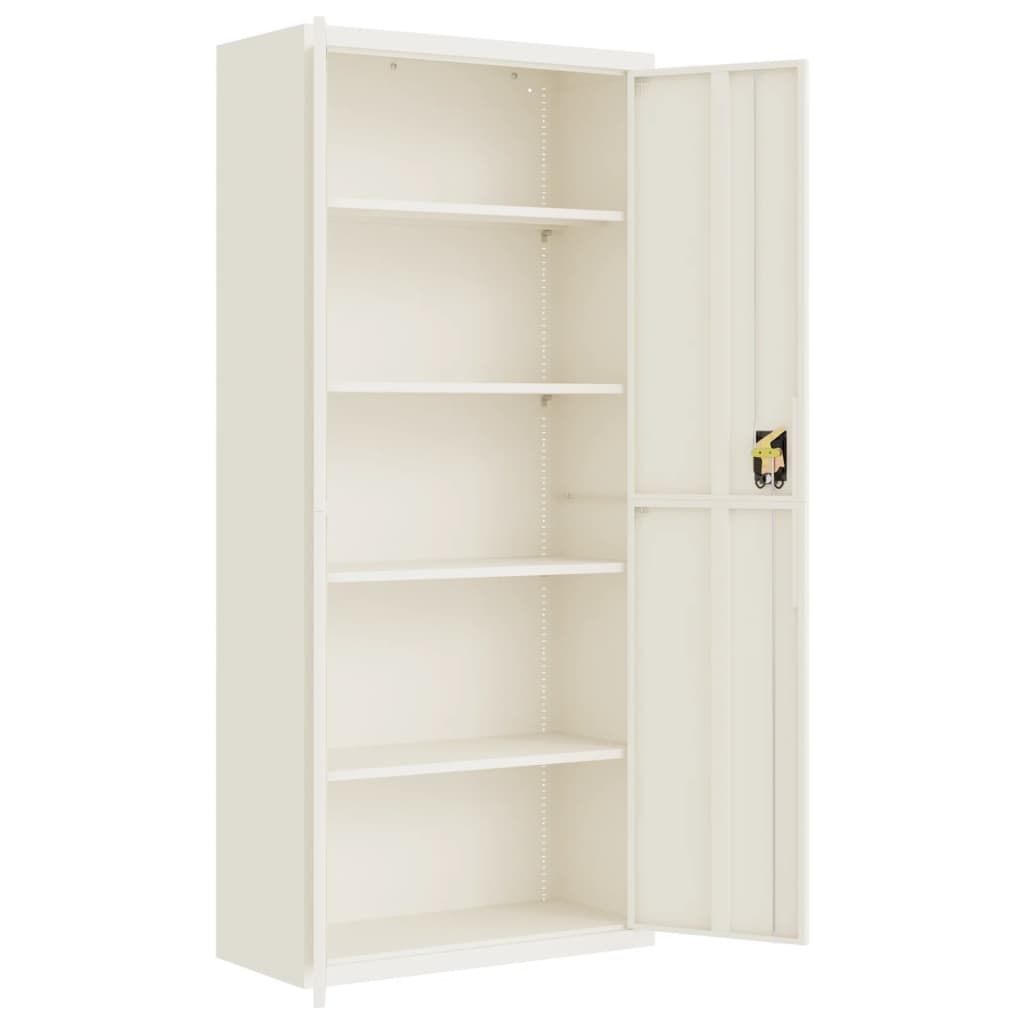 File Cabinet White 90x40x240 cm Steel