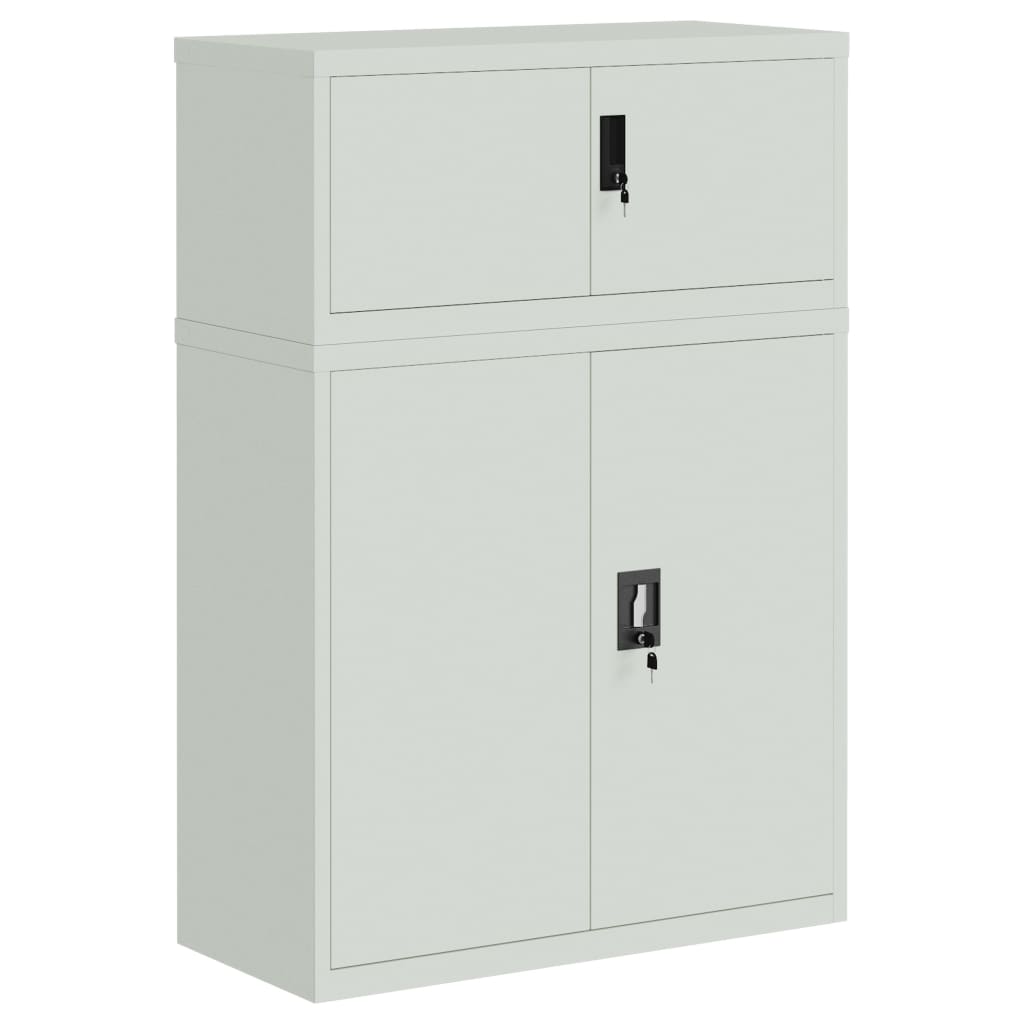 File Cabinet Light Grey 90x40x130 cm Steel