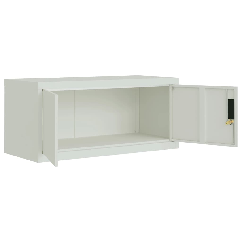 File Cabinet Light Grey 90x40x130 cm Steel