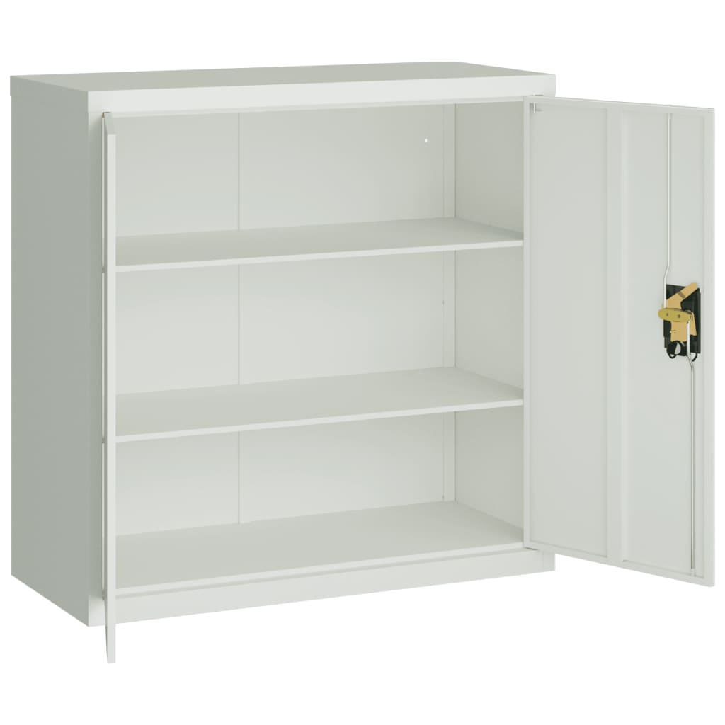 File Cabinet Light Grey 90x40x130 cm Steel