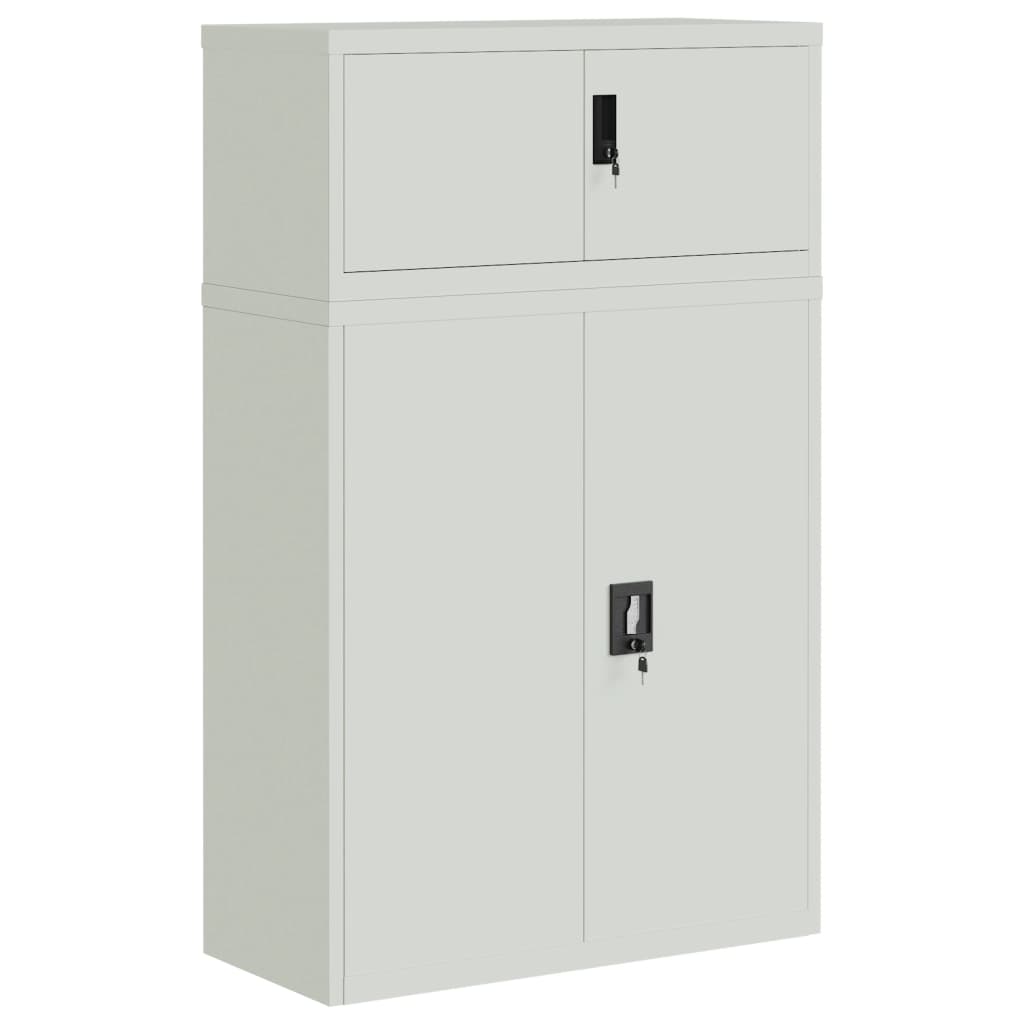 File Cabinet Light Grey 90x40x145 cm Steel