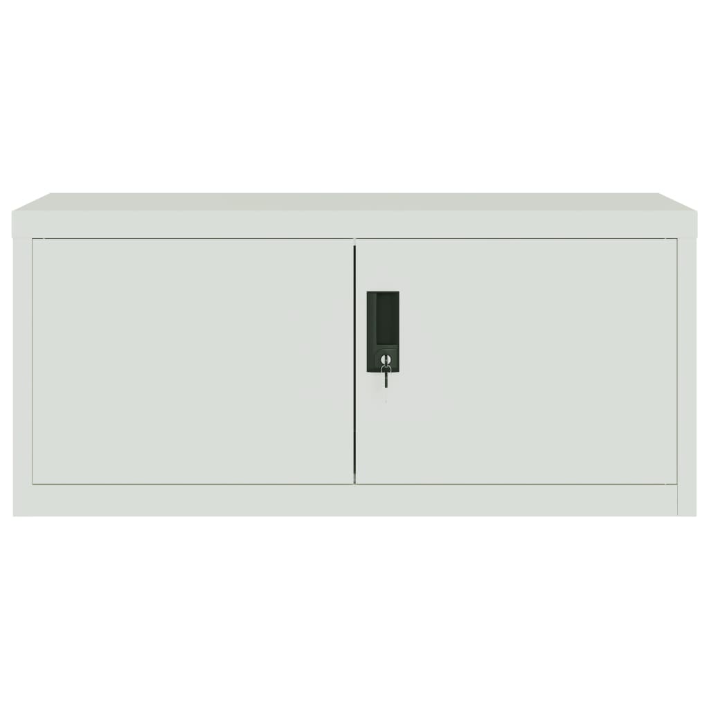File Cabinet Light Grey 90x40x145 cm Steel
