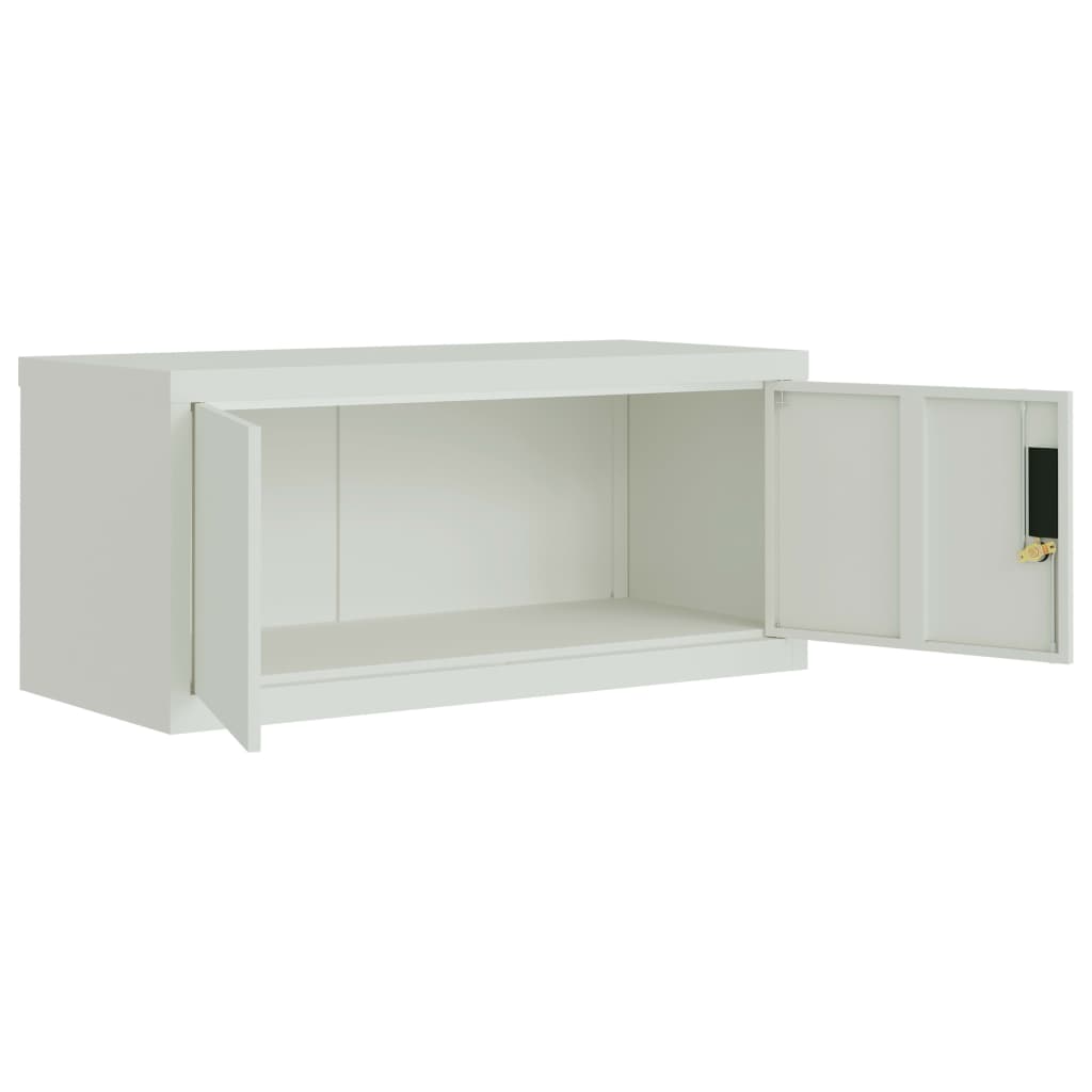 File Cabinet Light Grey 90x40x145 cm Steel