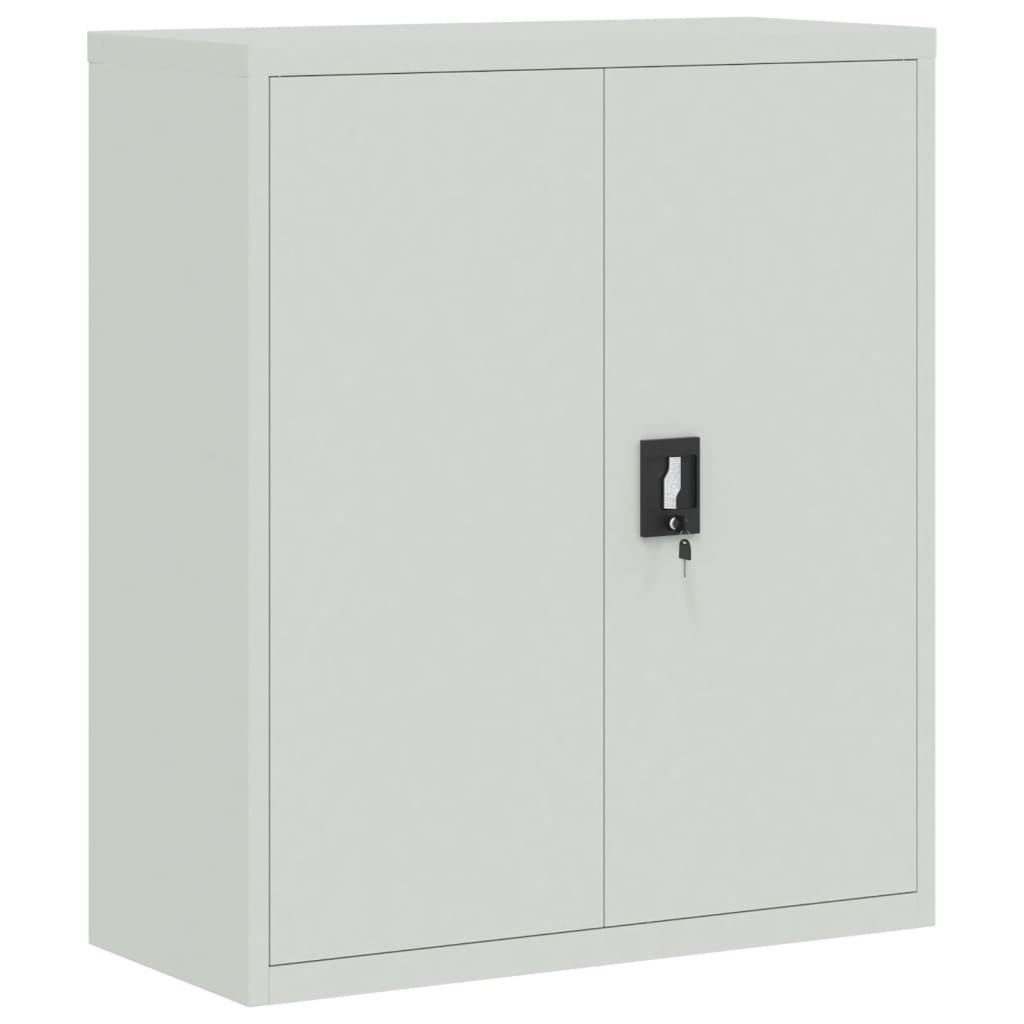 File Cabinet Light Grey 90x40x145 cm Steel