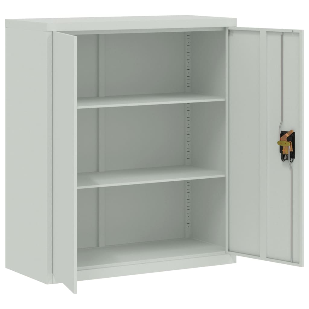 File Cabinet Light Grey 90x40x145 cm Steel