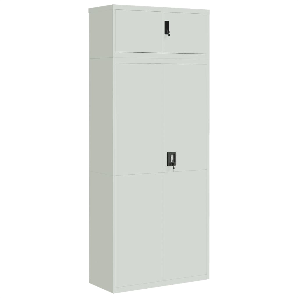 File Cabinet Light Grey 90x40x220 cm Steel