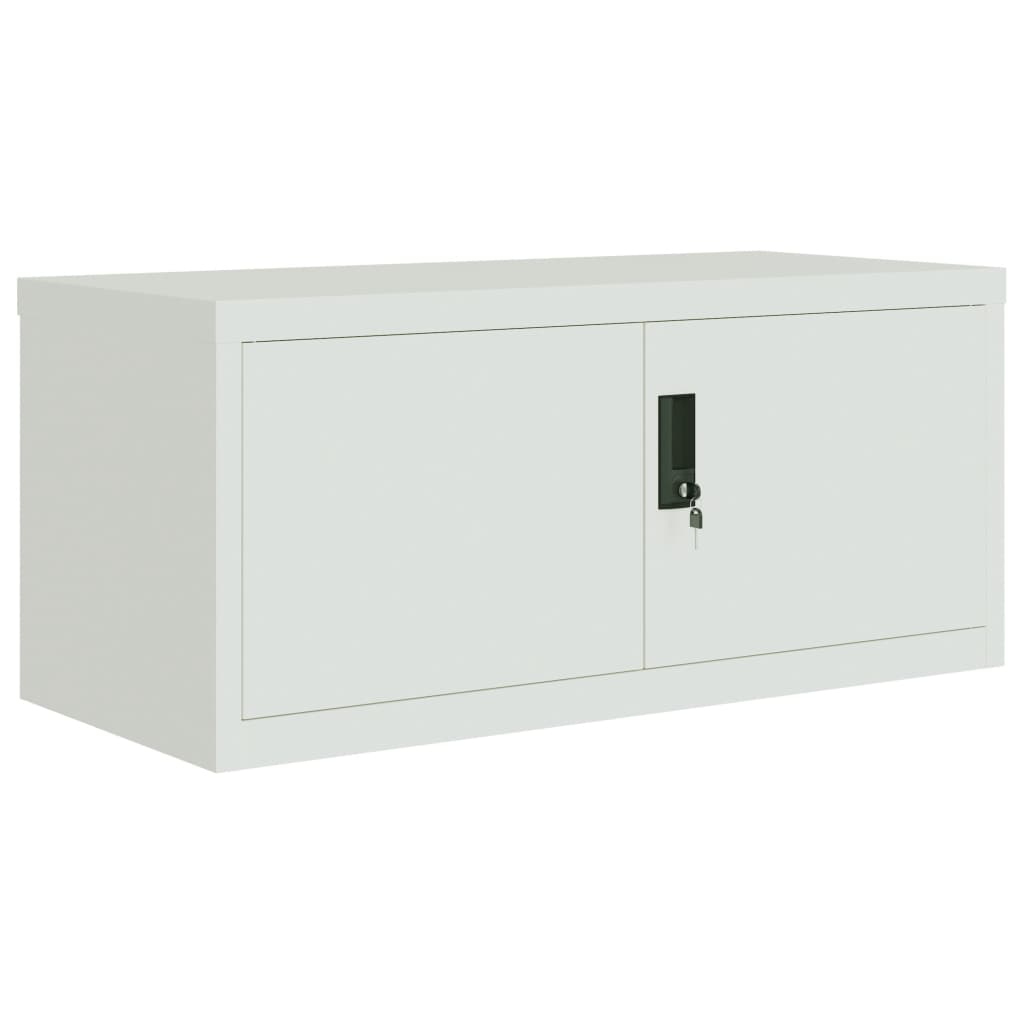 File Cabinet Light Grey 90x40x240 cm Steel