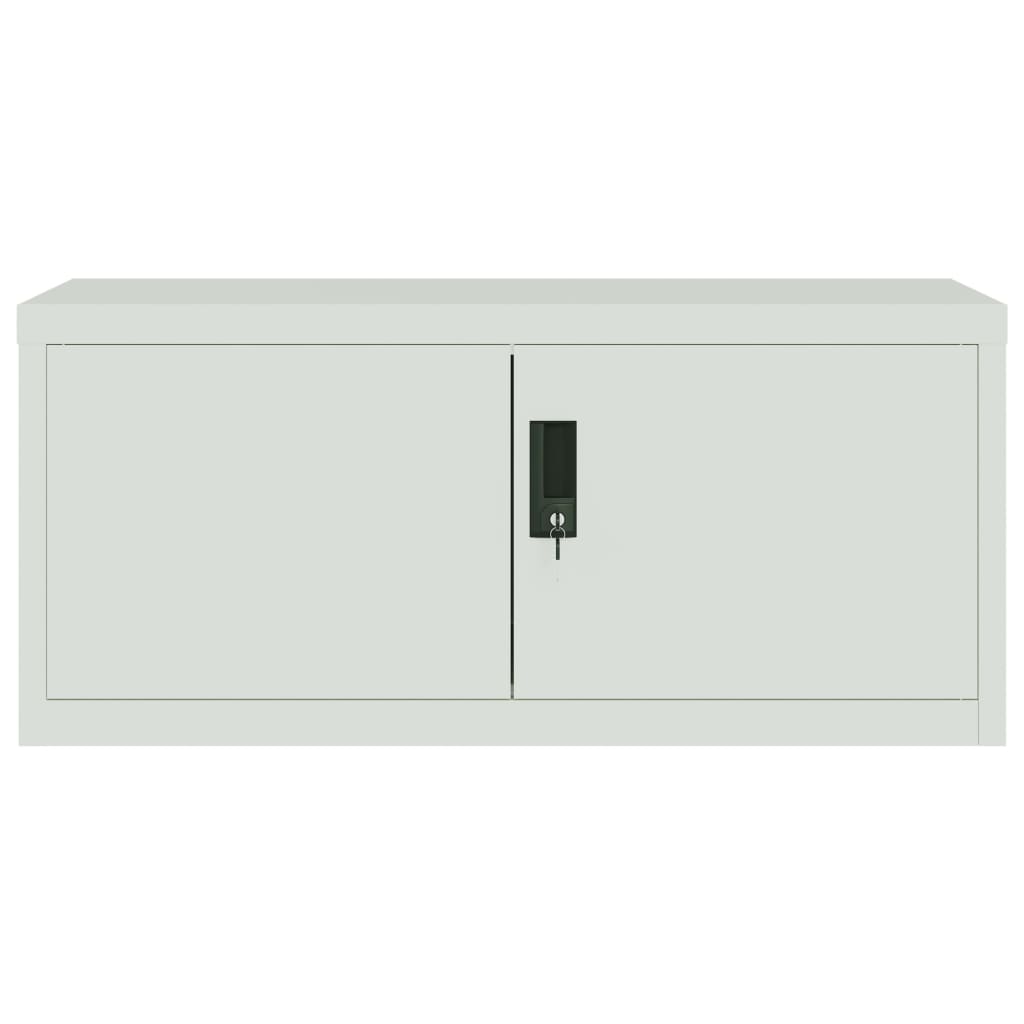 File Cabinet Light Grey 90x40x240 cm Steel