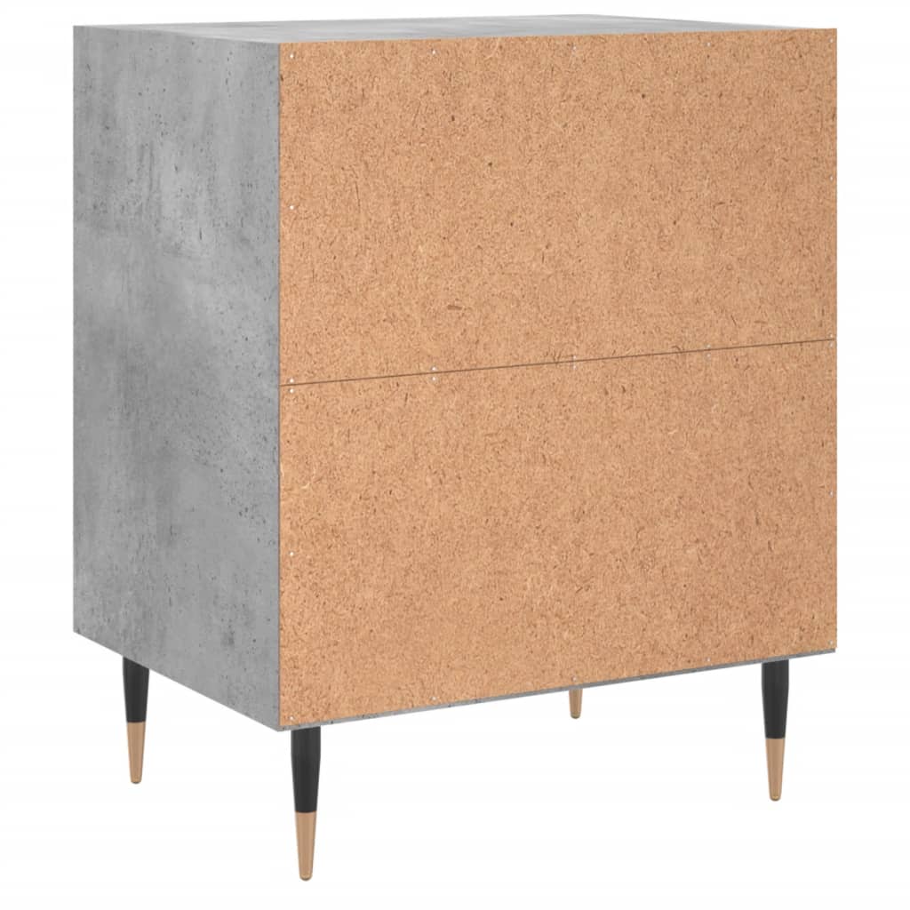 Bedside Cabinets 2 pcs Concrete Grey 40x30x50 cm Engineered Wood
