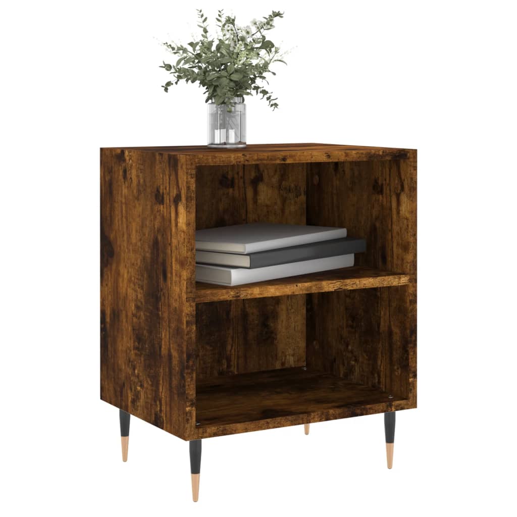Bedside Cabinets 2 pcs Smoked Oak 40x30x50 cm Engineered Wood