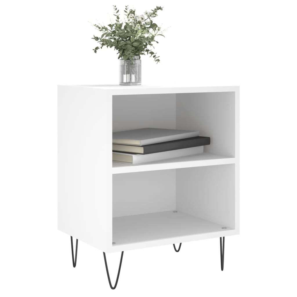 Bedside Cabinets 2 pcs White 40x30x50 cm Engineered Wood
