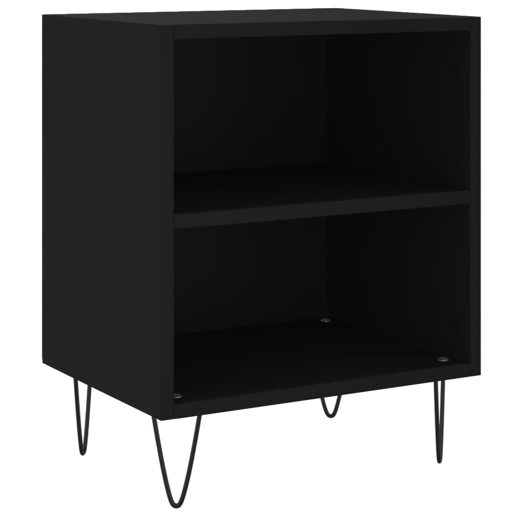 Bedside Cabinets 2 pcs Black 40x30x50 cm Engineered Wood