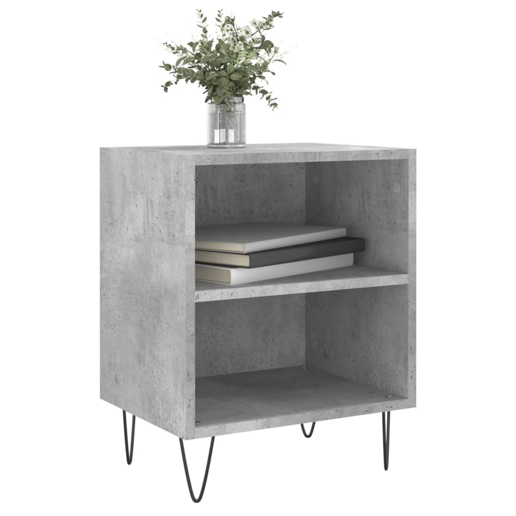 Bedside Cabinets 2 pcs Concrete Grey 40x30x50 cm Engineered Wood