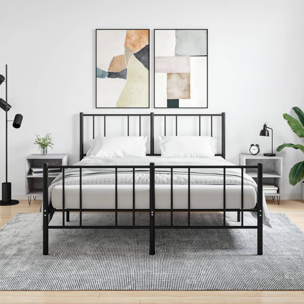 Bedside Cabinets 2 pcs Concrete Grey 40x30x50 cm Engineered Wood