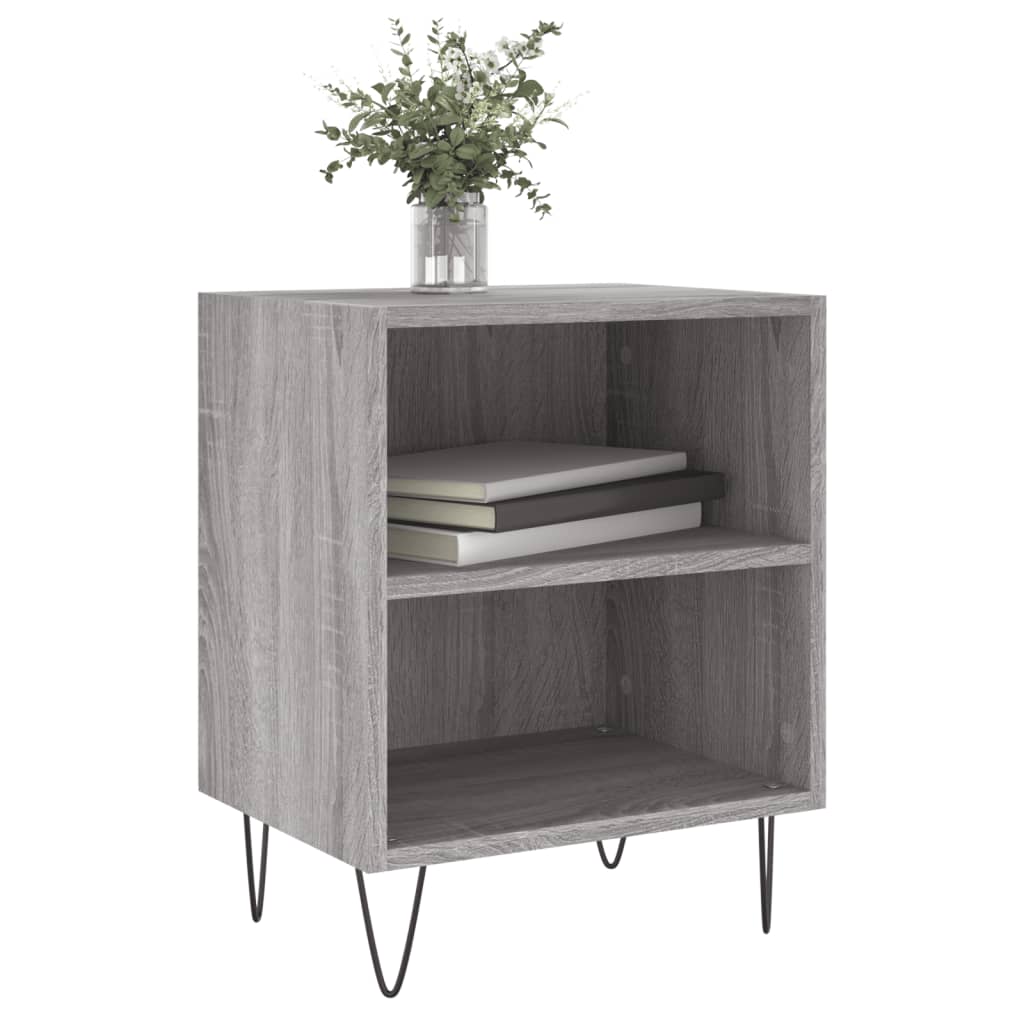 Bedside Cabinets 2 pcs Grey Sonoma 40x30x50 cm Engineered Wood