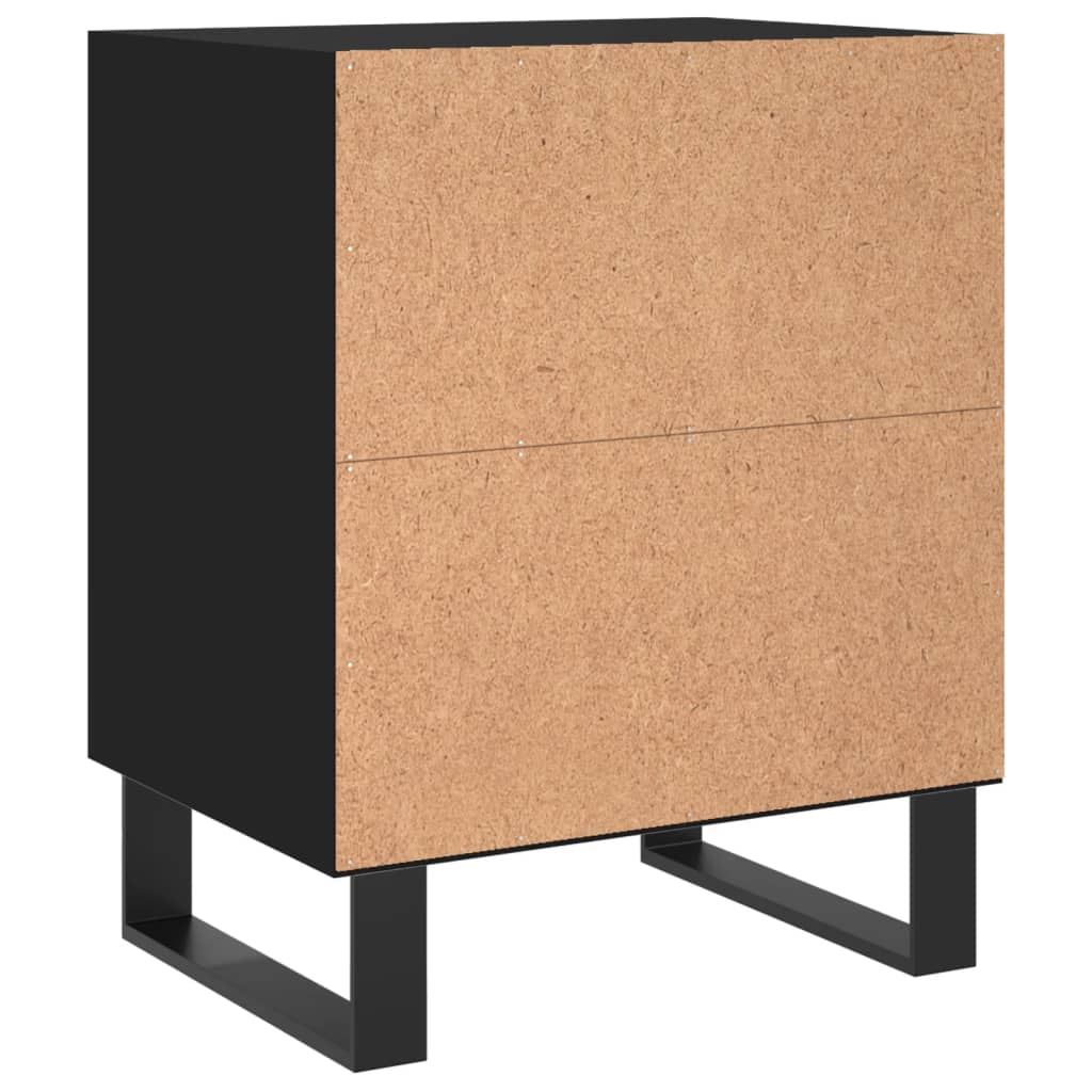 Bedside Cabinet Black 40x30x50 cm Engineered Wood